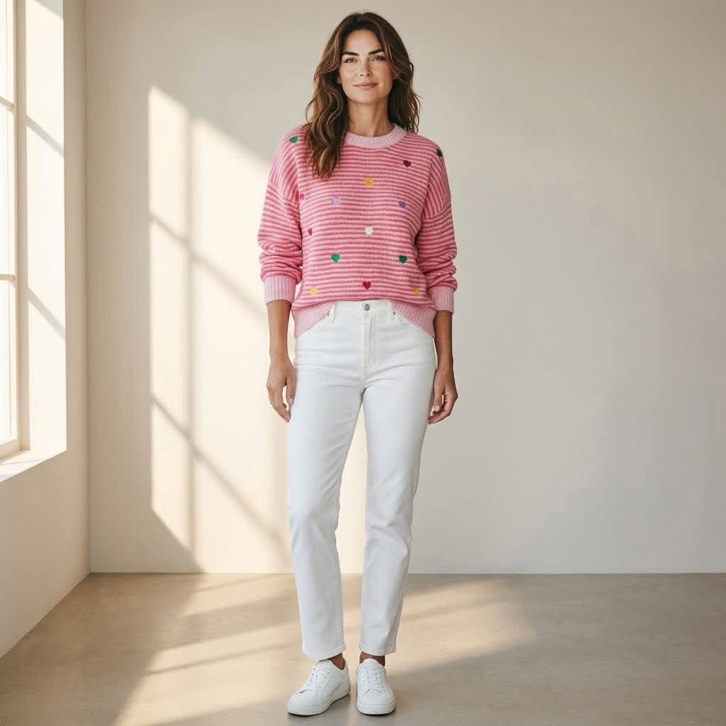 Charlotte - Pink Heart Jumper
