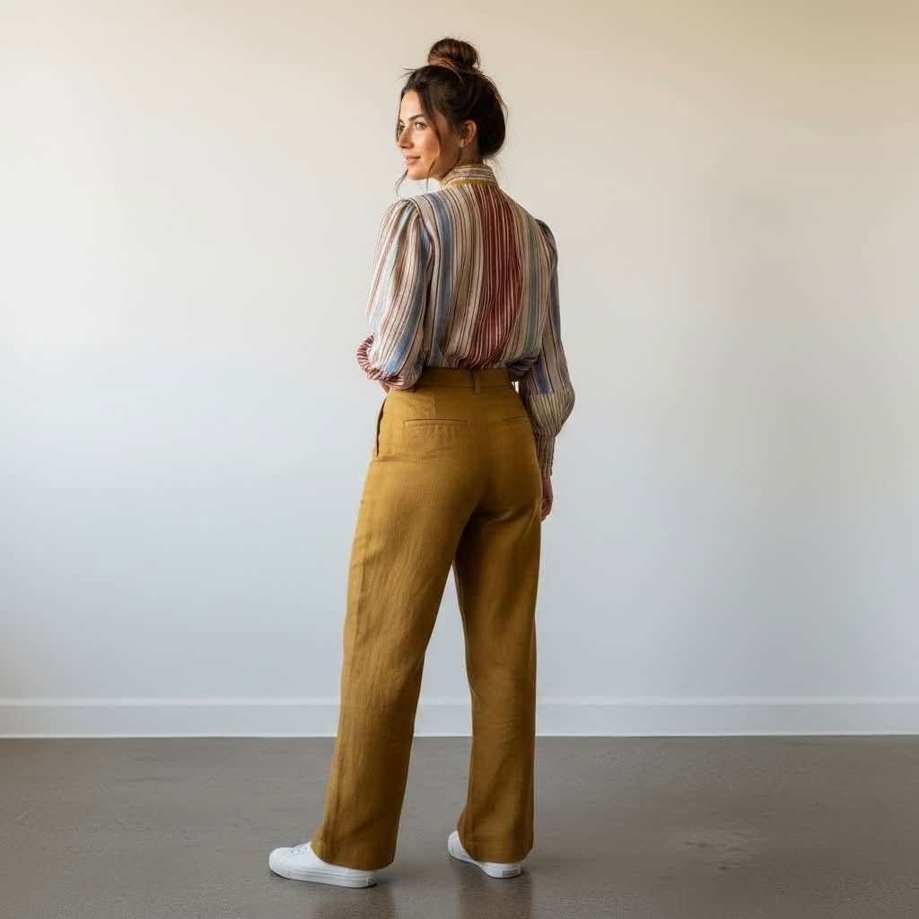 Jatea - Stripe Ballon Sleeve Shirt