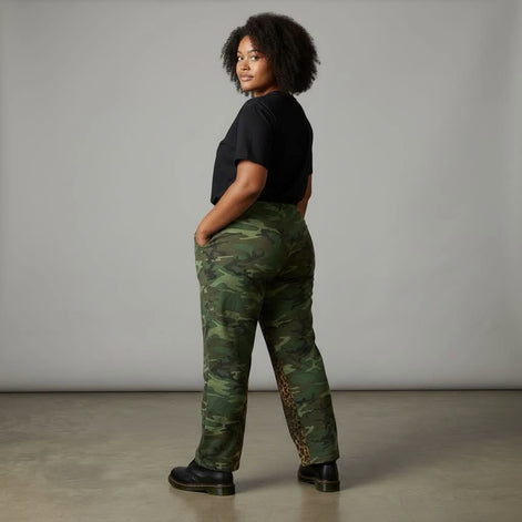 By Frankie - Dark Camo Leopard Panel Pants