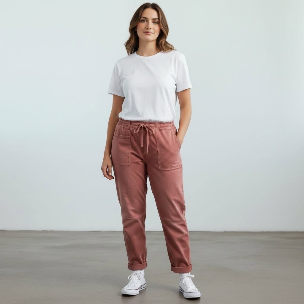 Wakee - Barrel Denim Jeans - Rosa