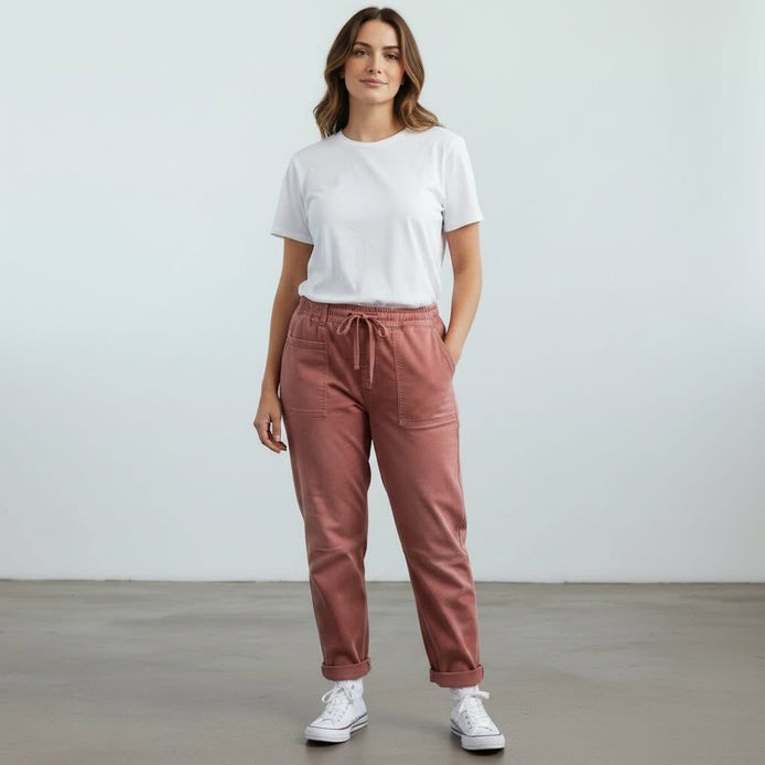 Wakee - Barrel Denim Jeans - Rosa