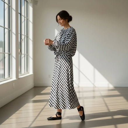 Adorne - Raglan Sleeve Gingham Top