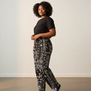 Mutig - Bohemian Black Barrel Jeans
