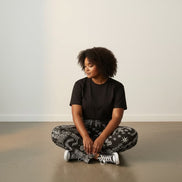 Mutig - Bohemian Black Barrel Jeans