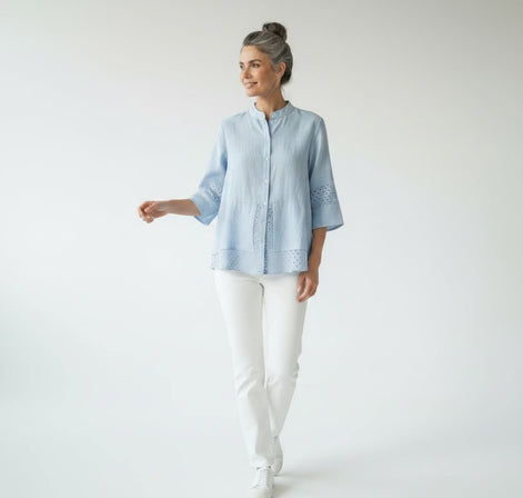 Amyic- Detailed Linen Shirt
