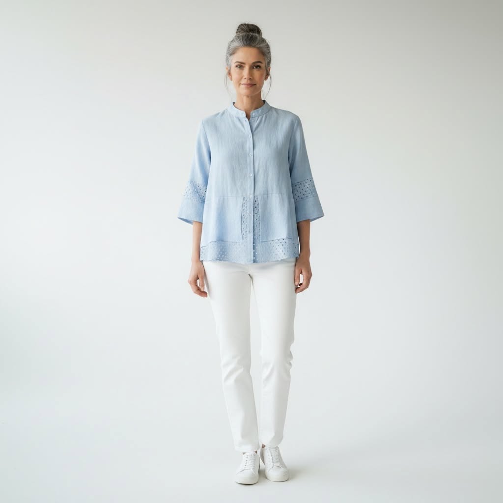 Amyic- Detailed Linen Shirt