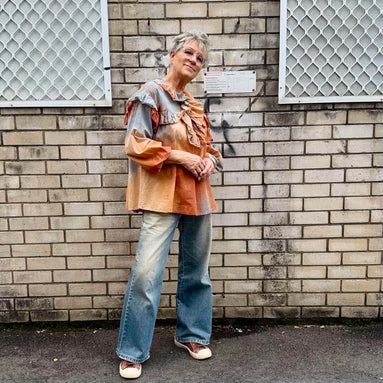 Amici - Terracotta Ruffled Shirt