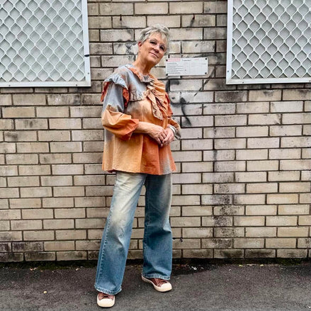 Amici - Terracotta Ruffled Shirt