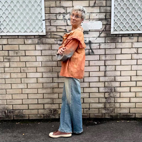 Amici - Terracotta Ruffled Shirt