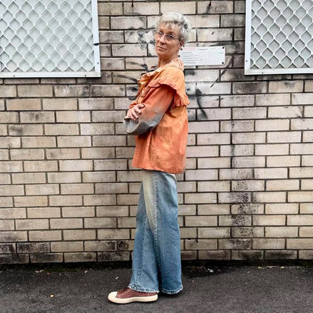 Amici - Terracotta Ruffled Shirt