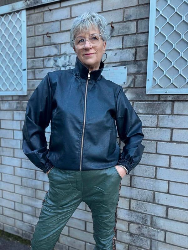Amici - Faux Leather Bomber