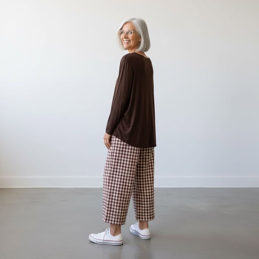 Freez - Chocolate Gingham Pants