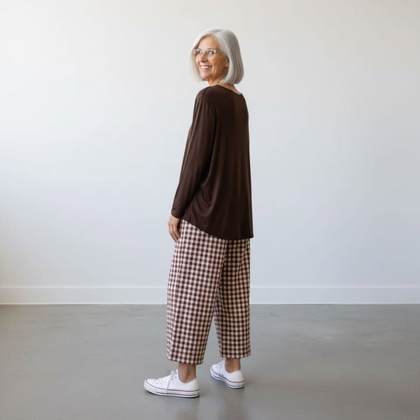 Freez - Chocolate Gingham Pants