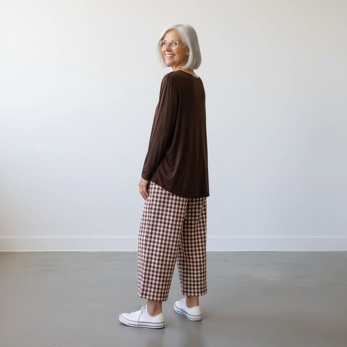 Freez - Chocolate Gingham Pants