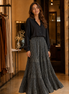 Leopard Print Velvet Skirt- Chocolate