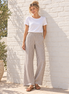 Adorne - Gabriella Stripped Linen Pants