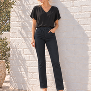 Cafe Latte - 7/8 Navy Pants