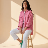 Mutig - Denim Shacket Pink