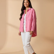 Mutig - Denim Shacket Pink