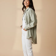 Mutig - Denim Shacket Sage