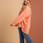 Mutig - Denim Shacket Orange
