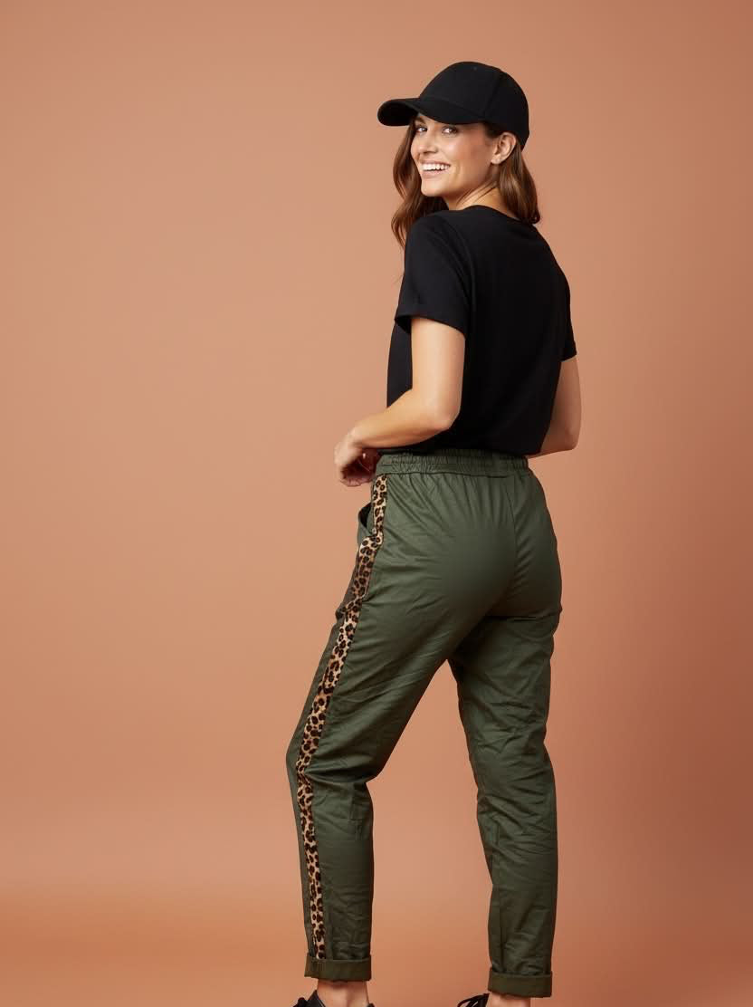 AE Luxe - Faux Leather Pants Khaki