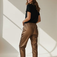 AE Luxe - PU Leather Pants - Camel