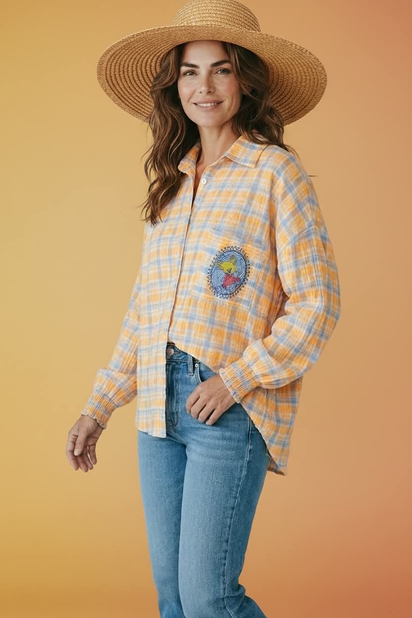 Kiik Luxe - Relaxed Fit Tangerine Shirt