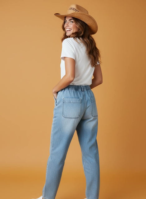 Wakee - Barrel Denim Jeans - Blue