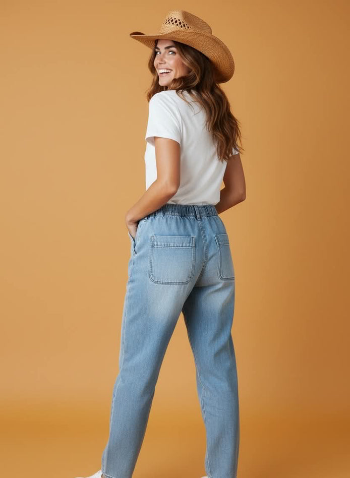 Wakee - Barrel Denim Jeans - Blue